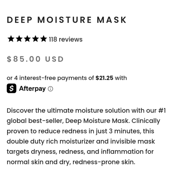 Clarks Botanicals Deep Moisterizing Mask Creme Riche Full Size NIB - Picture 3 of 7